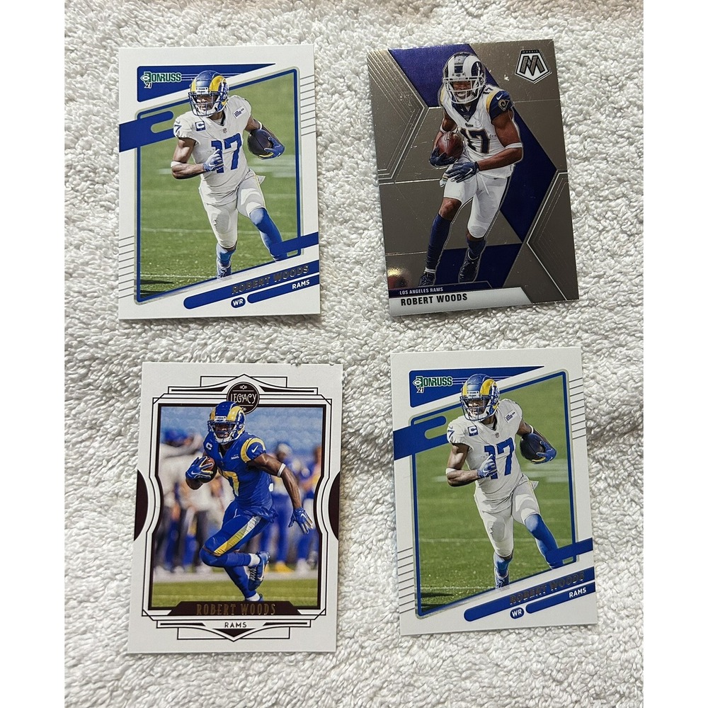 Panini Lot of 4 Los Angeles Rams Robert Woods Football Cards (Z1)